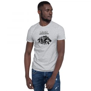 Lion-X Black Logo Short-Sleeve Unisex T-Shirt