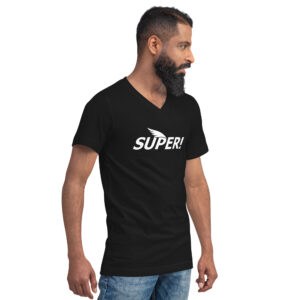 Super – Unisex Short Sleeve V-Neck T-Shirt